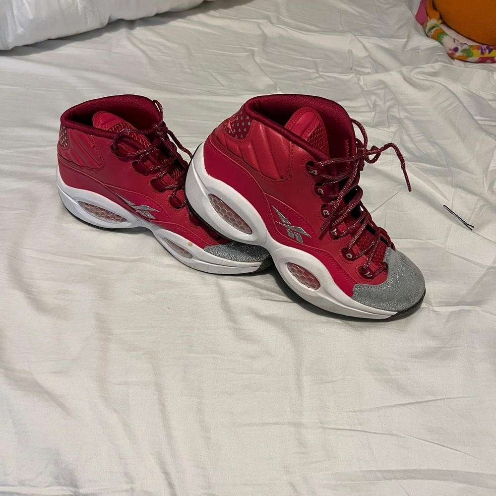 PreOwned Reebok Classic Mid Question Pink Cherry M48825 Girl's Size 7 - Picture 5 of 9